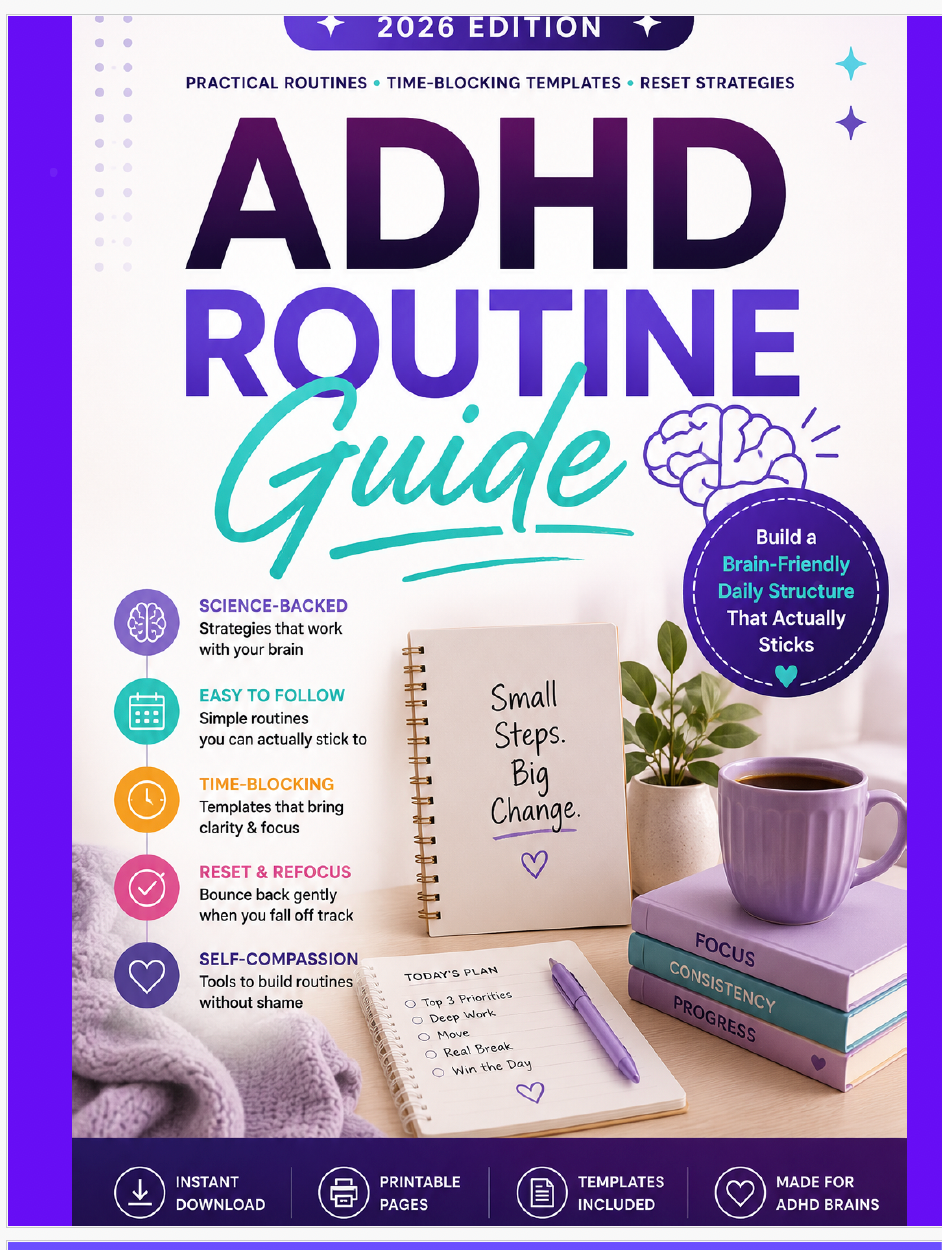 ADHD Routine Guide 2026 Build Daily Habits, Improve Focus & Create Routines That Actually Stick